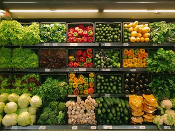 A person choosing groceries in a store